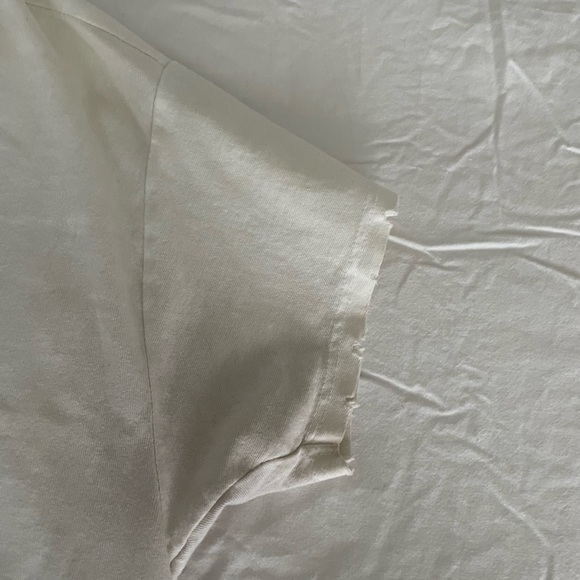 Topshop Frayed White Tee - Picture 3 of 4